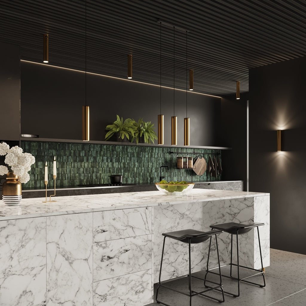 Pendelleuchten LAGOS 1 glanzgold Sollux Lighting