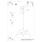 Pendelleuchte LEMMI 6 weiß Sollux Lighting
