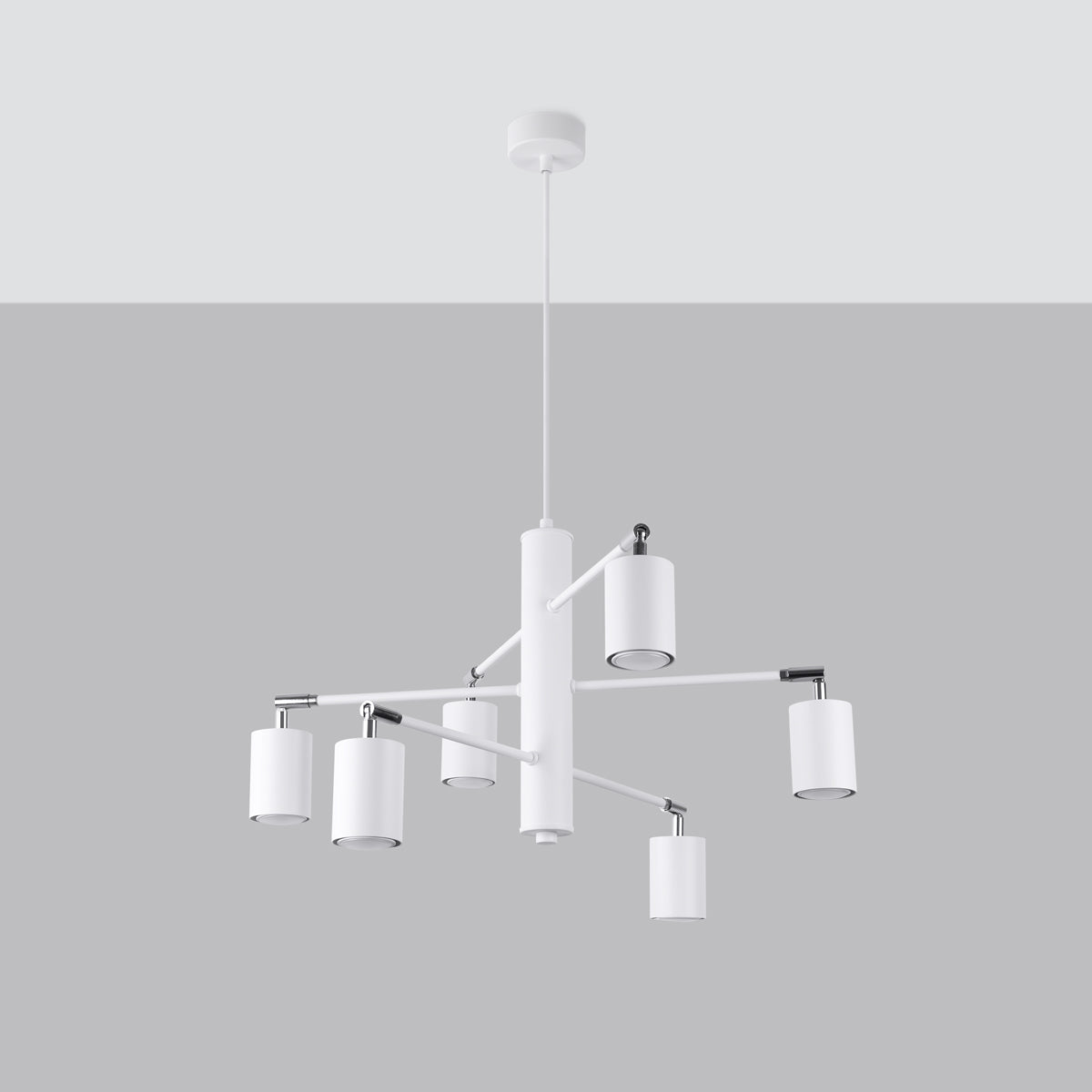 Pendelleuchte LEMMI 6 weiß Sollux Lighting