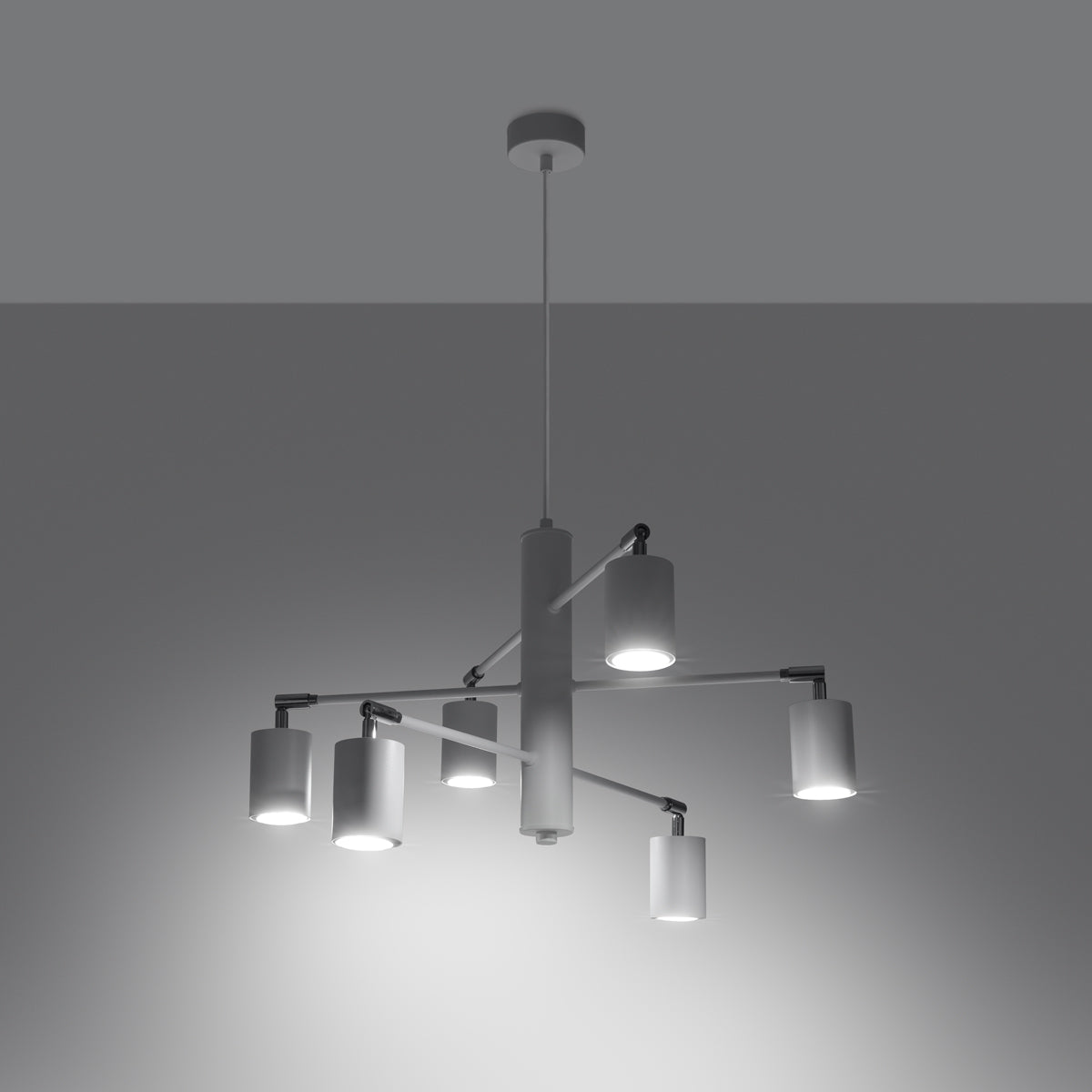 Pendelleuchte LEMMI 6 weiß Sollux Lighting
