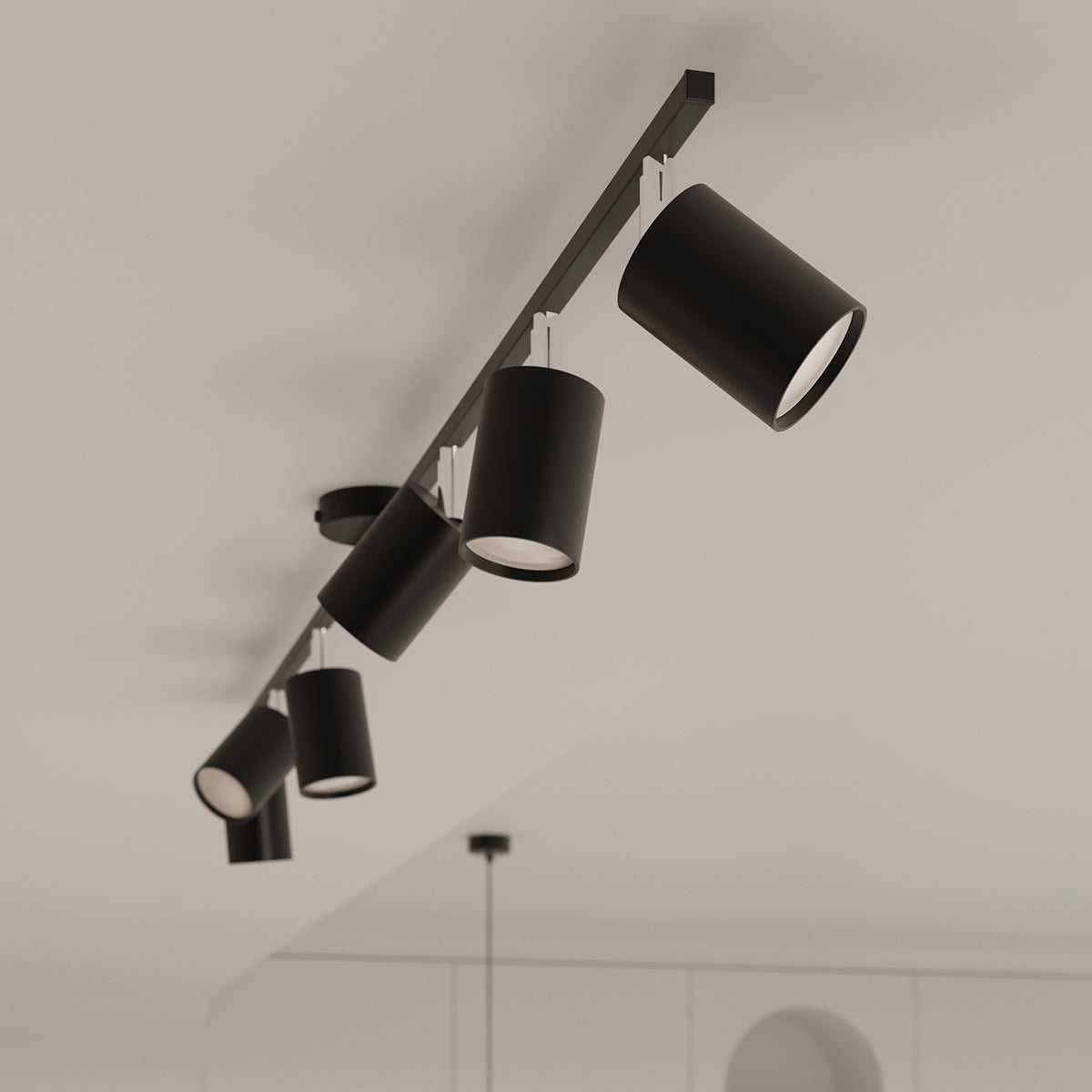 Pendelleuchte LEMMI 6 schwarz Sollux Lighting