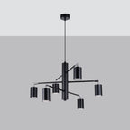 Pendelleuchte LEMMI 6 schwarz Sollux Lighting