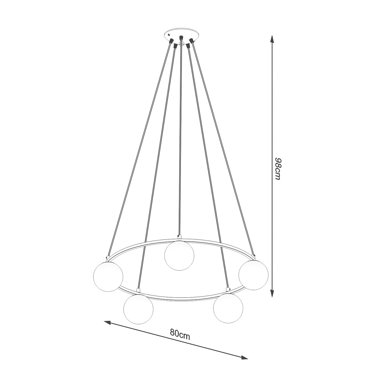 Pendelleuchte YOLI 5 Sollux Lighting