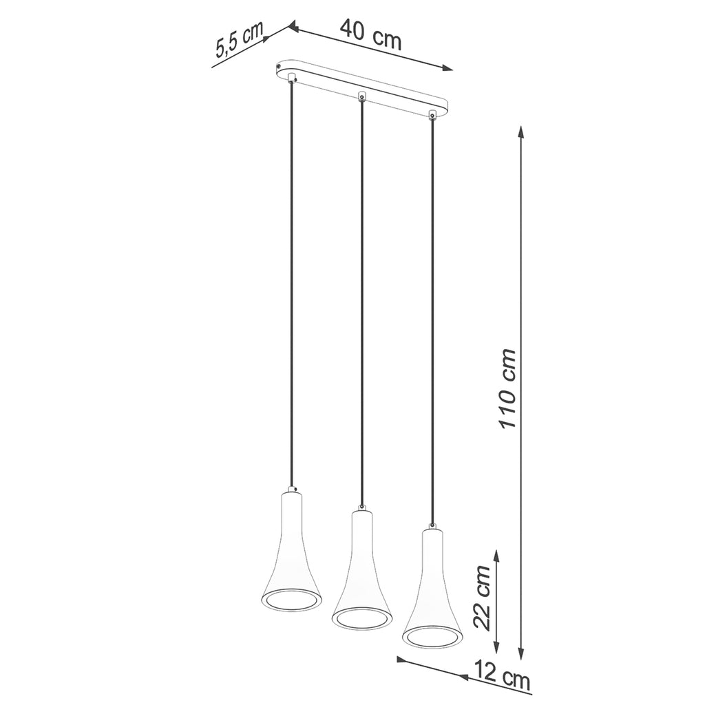 Pendelleuchten REA 3L beton Sollux Lighting