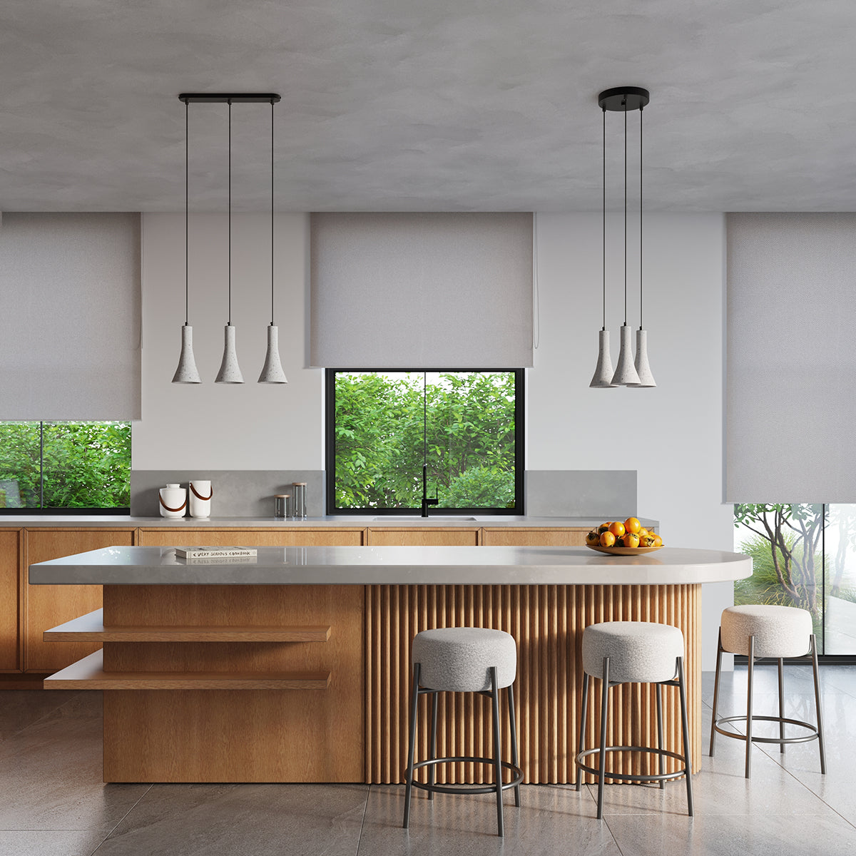 Pendelleuchten REA 3P beton Sollux Lighting