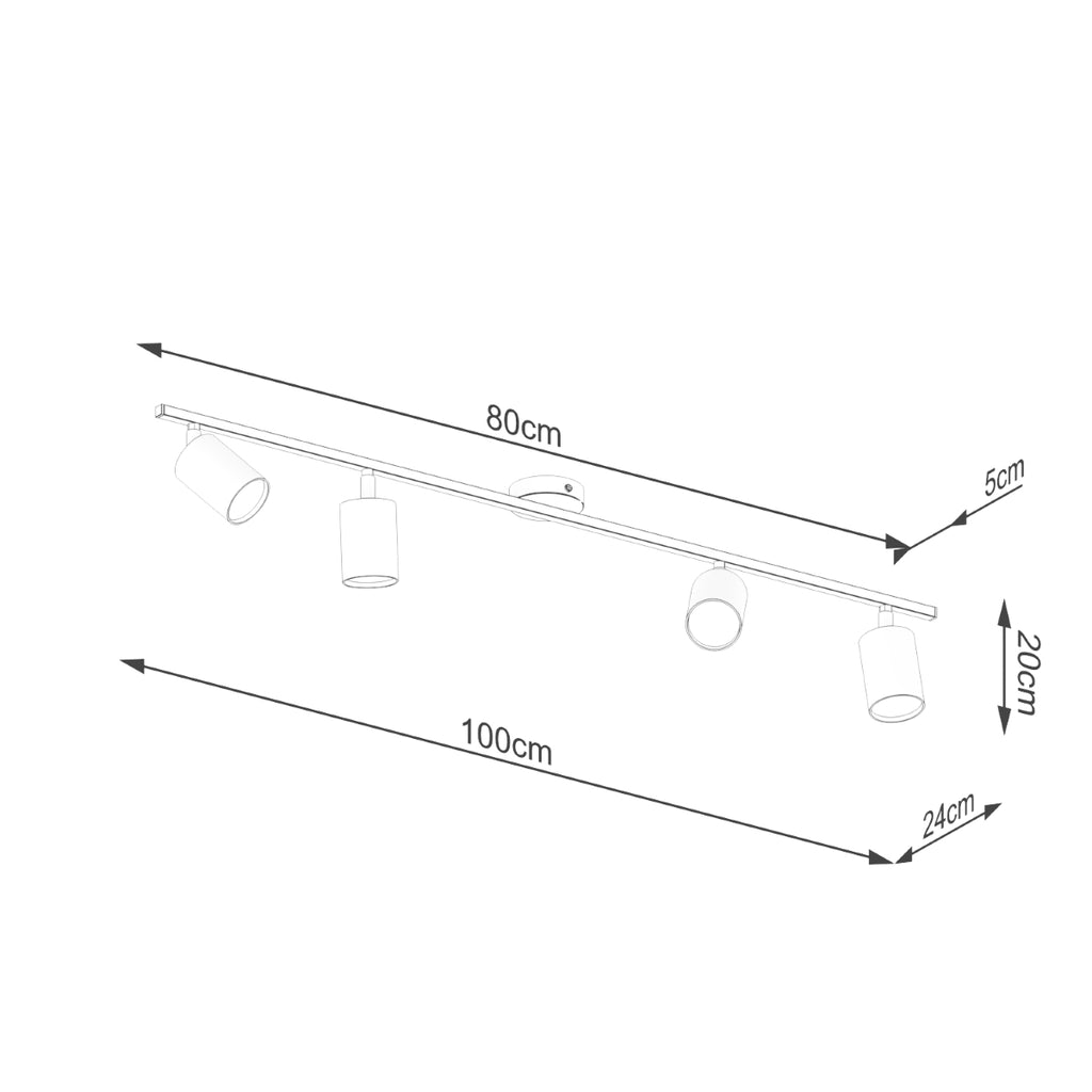 Deckenleuchte - Spot - Strahler LEMMI 4L weiß Sollux Lighting