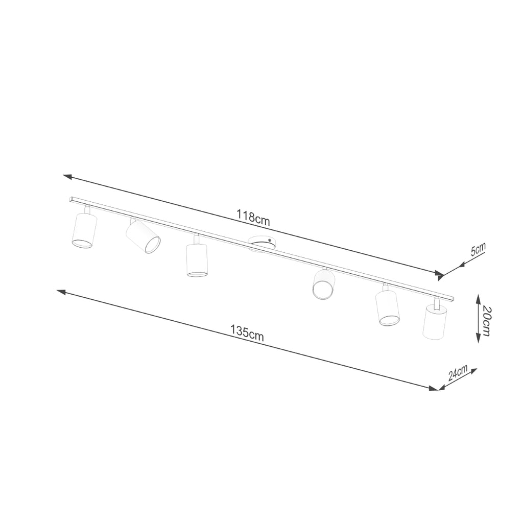 Deckenleuchte - Spot - Strahler LEMMI 6L weiß Sollux Lighting