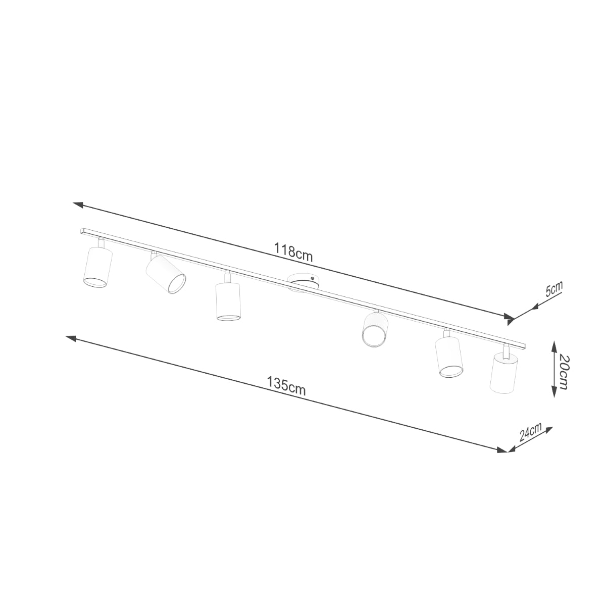 Deckenleuchte - Spot - Strahler LEMMI 6L weiß Sollux Lighting
