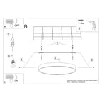 Deckenleuchte ONYX 30 weiß LED (Warmweiß) Sollux Lighting