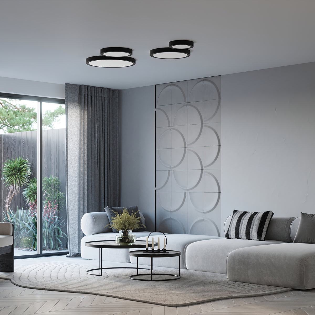Deckenleuchte ONYX 40 weiß LED (Warmweiß) Sollux Lighting