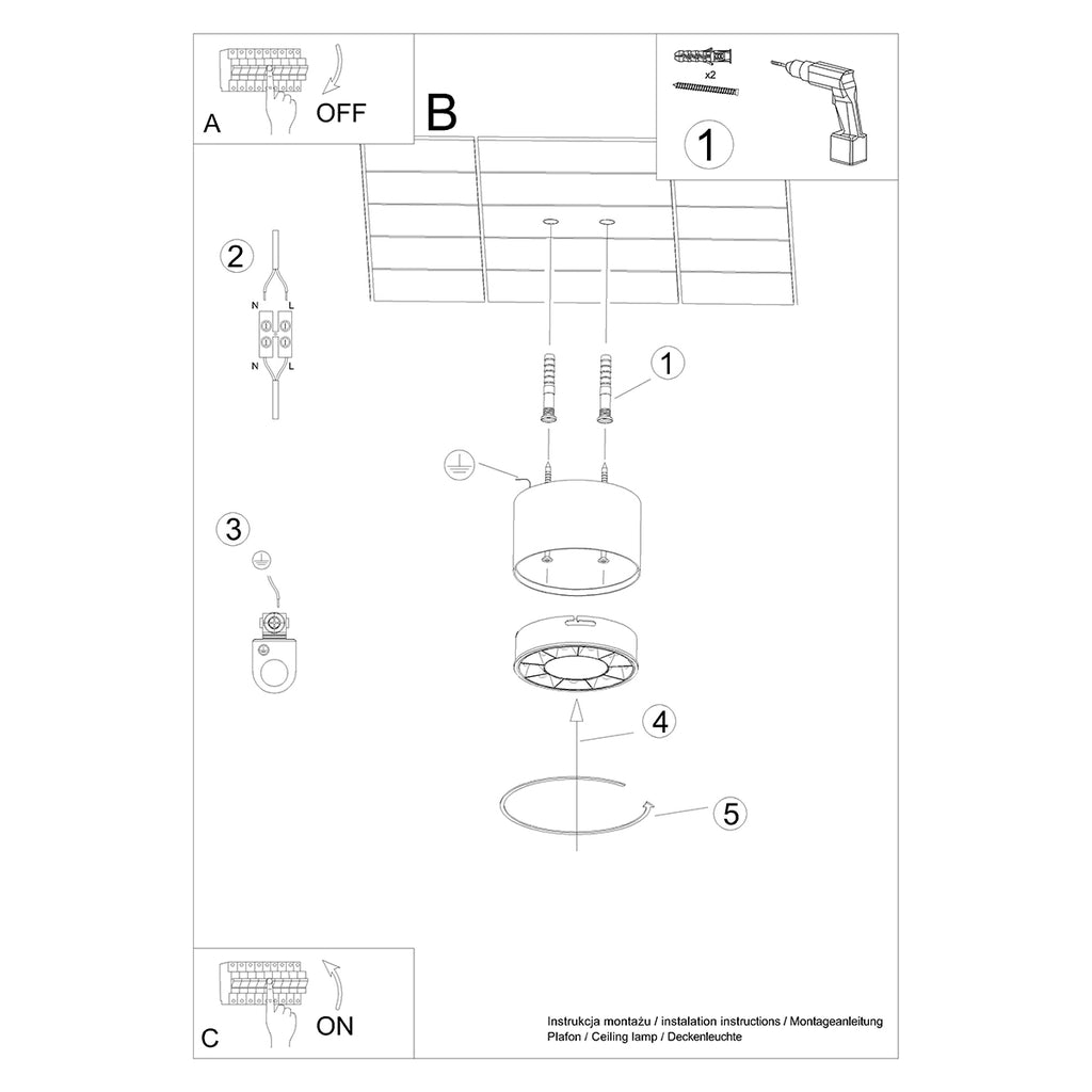 Deckenleuchte - Spot - Strahlerd DIO weiß LED Sollux Lighting