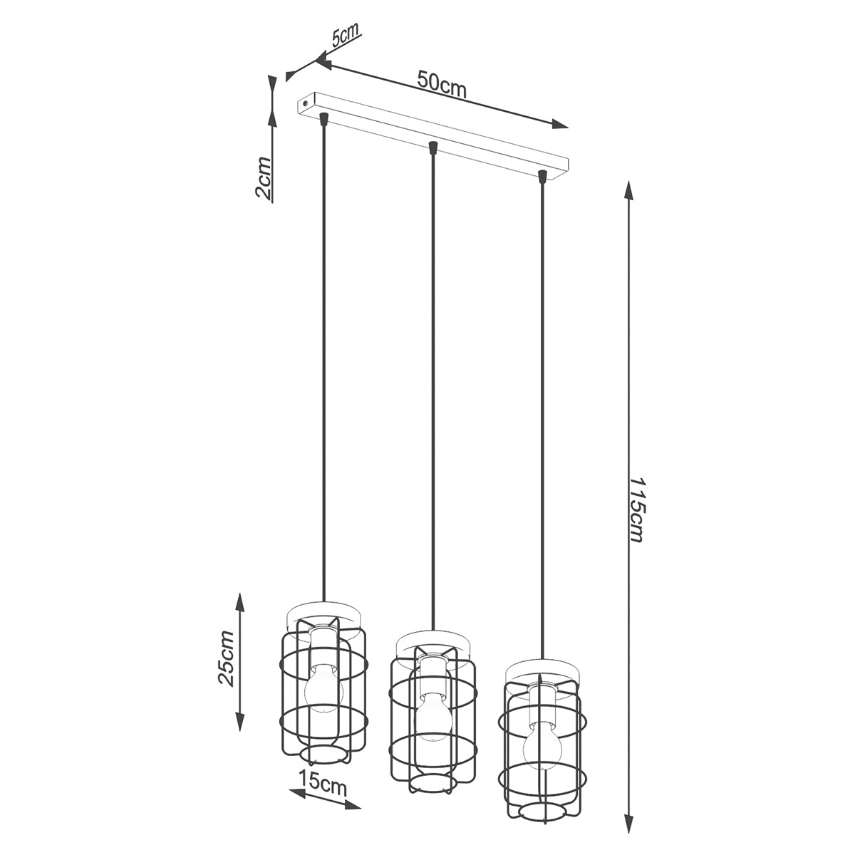 Pendelleuchte GOTTO 3L Sollux Lighting