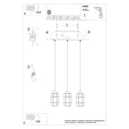 Pendelleuchte GOTTO 3L Sollux Lighting