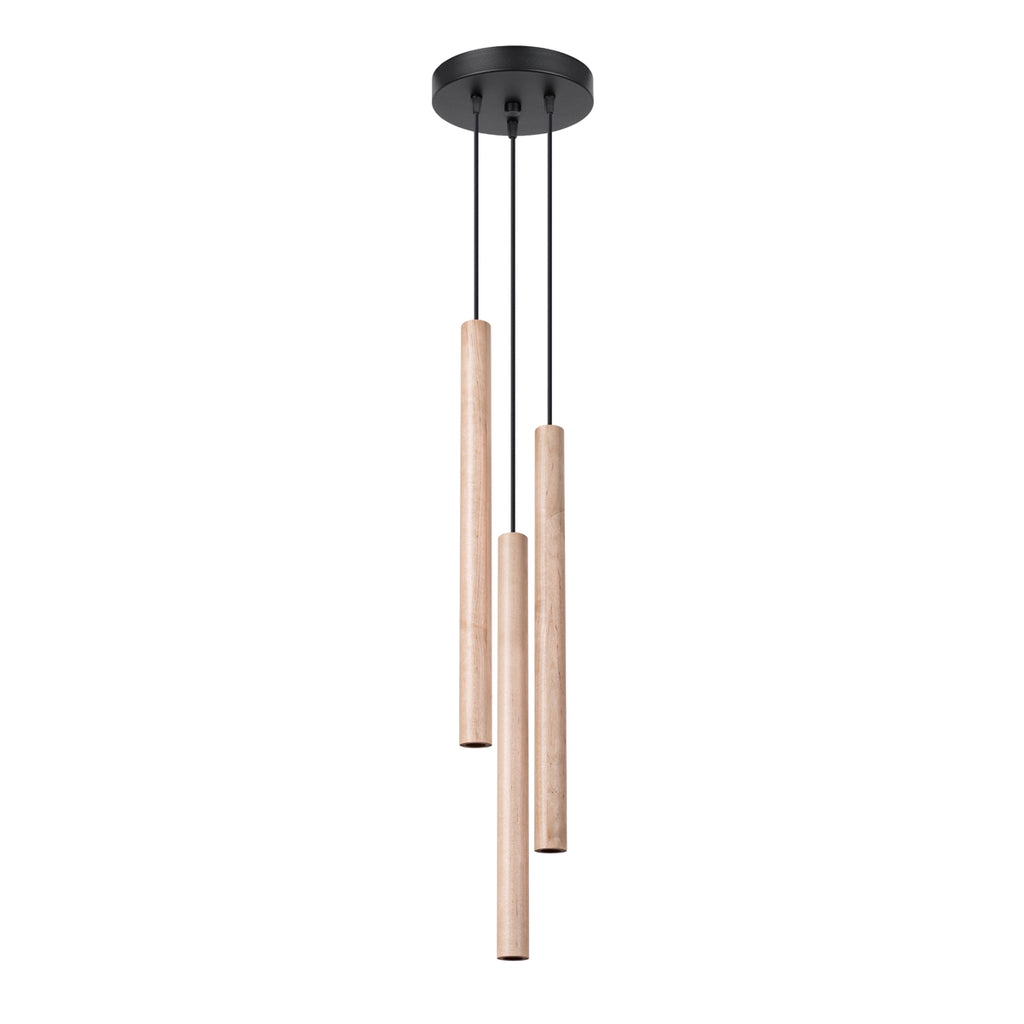 Pendelleuchten PASTELO 3P holz Sollux Lighting