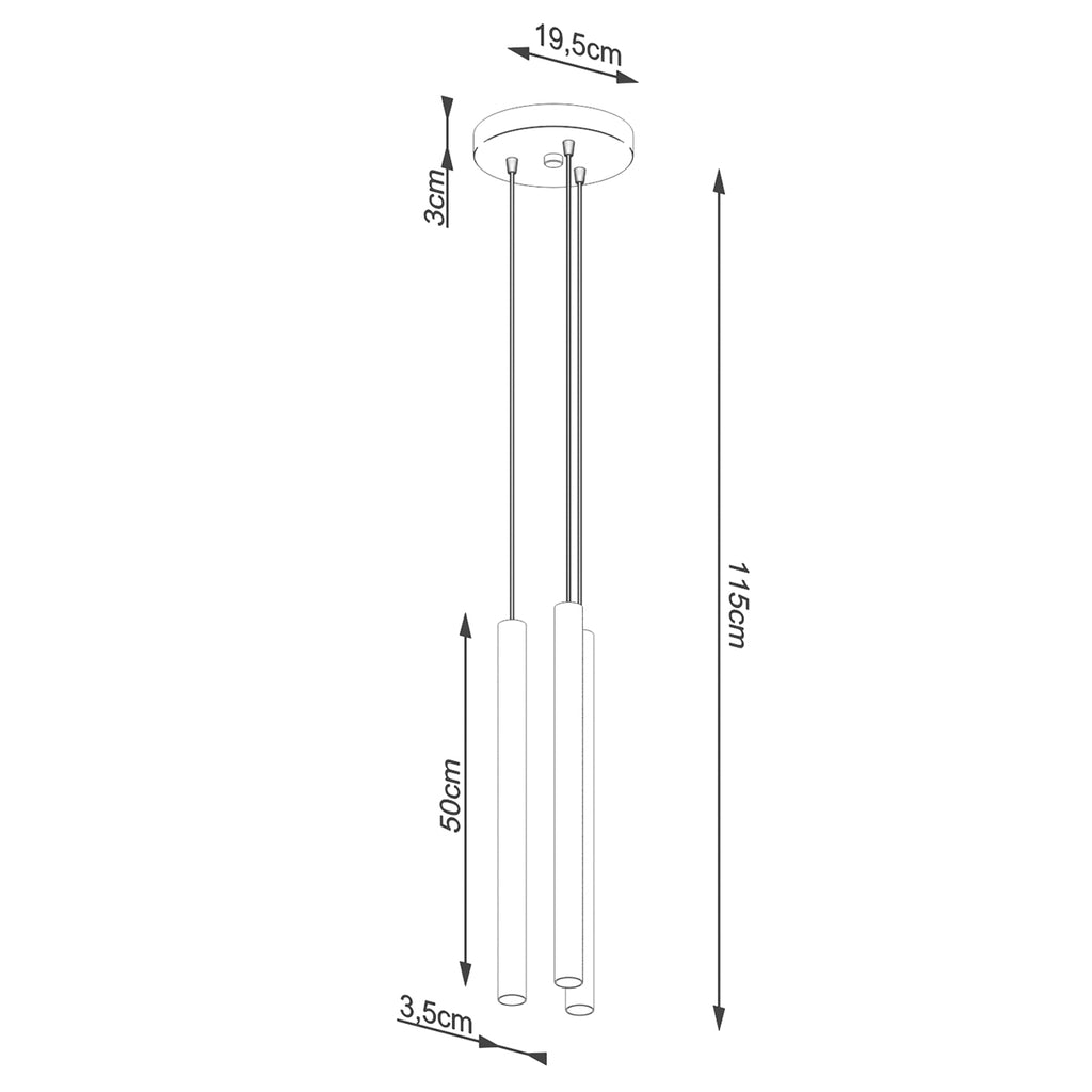 Pendelleuchten PASTELO 3P holz Sollux Lighting