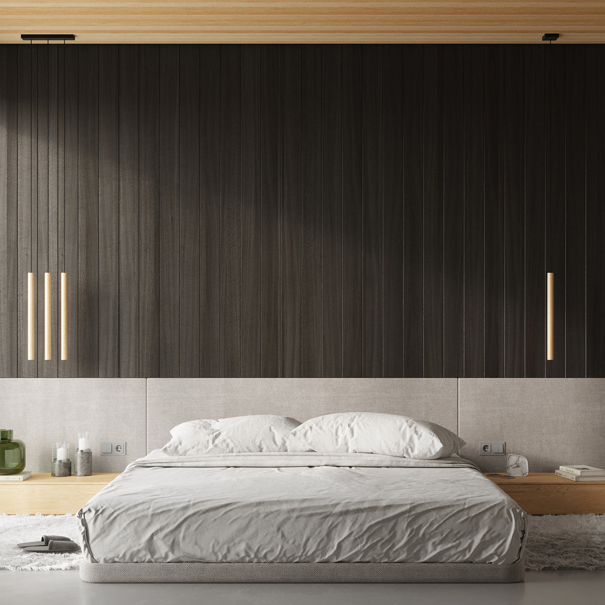 Pendelleuchten PASTELO 3P holz Sollux Lighting