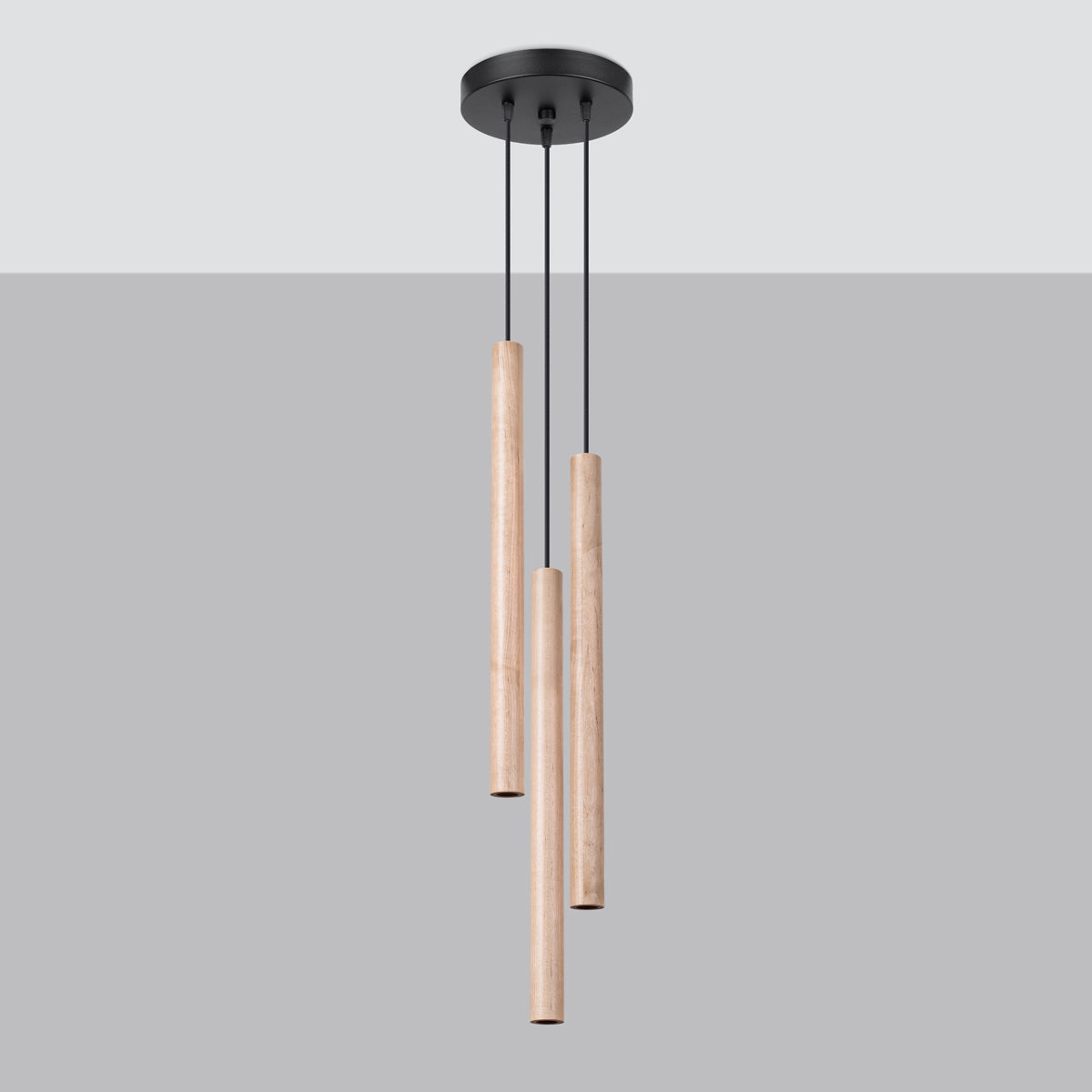 Pendelleuchten PASTELO 3P holz Sollux Lighting