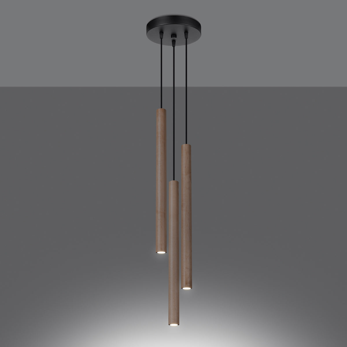 Pendelleuchten PASTELO 3P holz Sollux Lighting