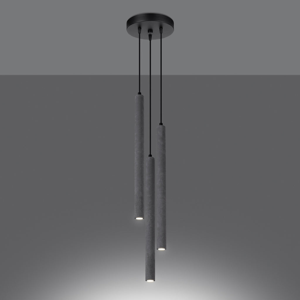 Pendelleuchten PASTELO 3P beton Sollux Lighting