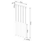 Pendelleuchten PASTELO 5L beton Sollux Lighting