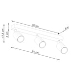 Deckenleuchte - Spot - Strahler VERDO 3L weiß Sollux Lighting