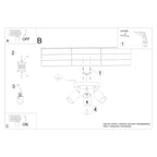 Deckenleuchte - Spot - Strahlerd VERDO 3P schwarz Sollux Lighting
