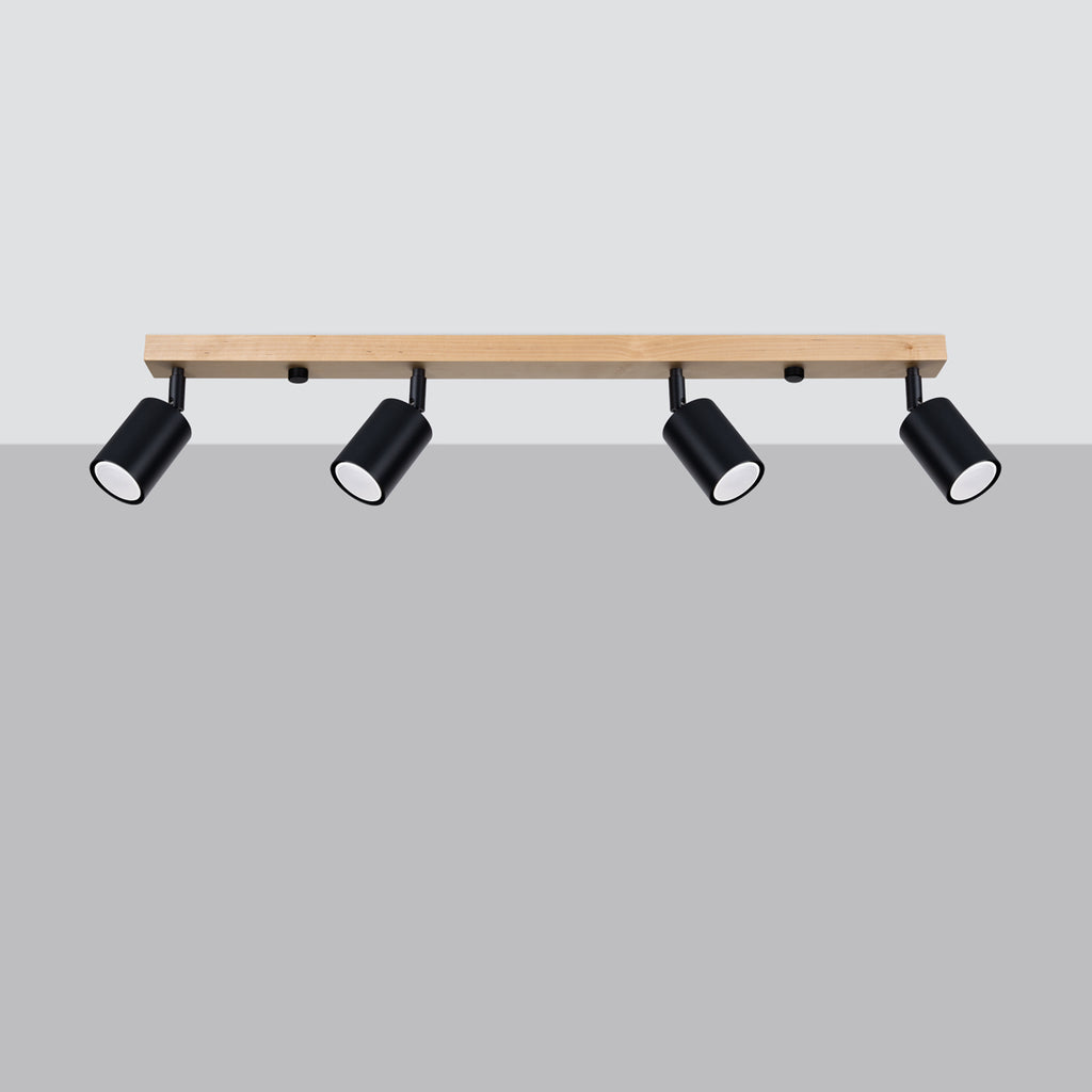 Deckenleuchte - Spot - Strahler VERDO 4 schwarz Sollux Lighting