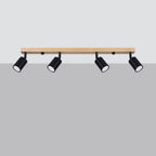Deckenleuchte - Spot - Strahler VERDO 4 schwarz Sollux Lighting