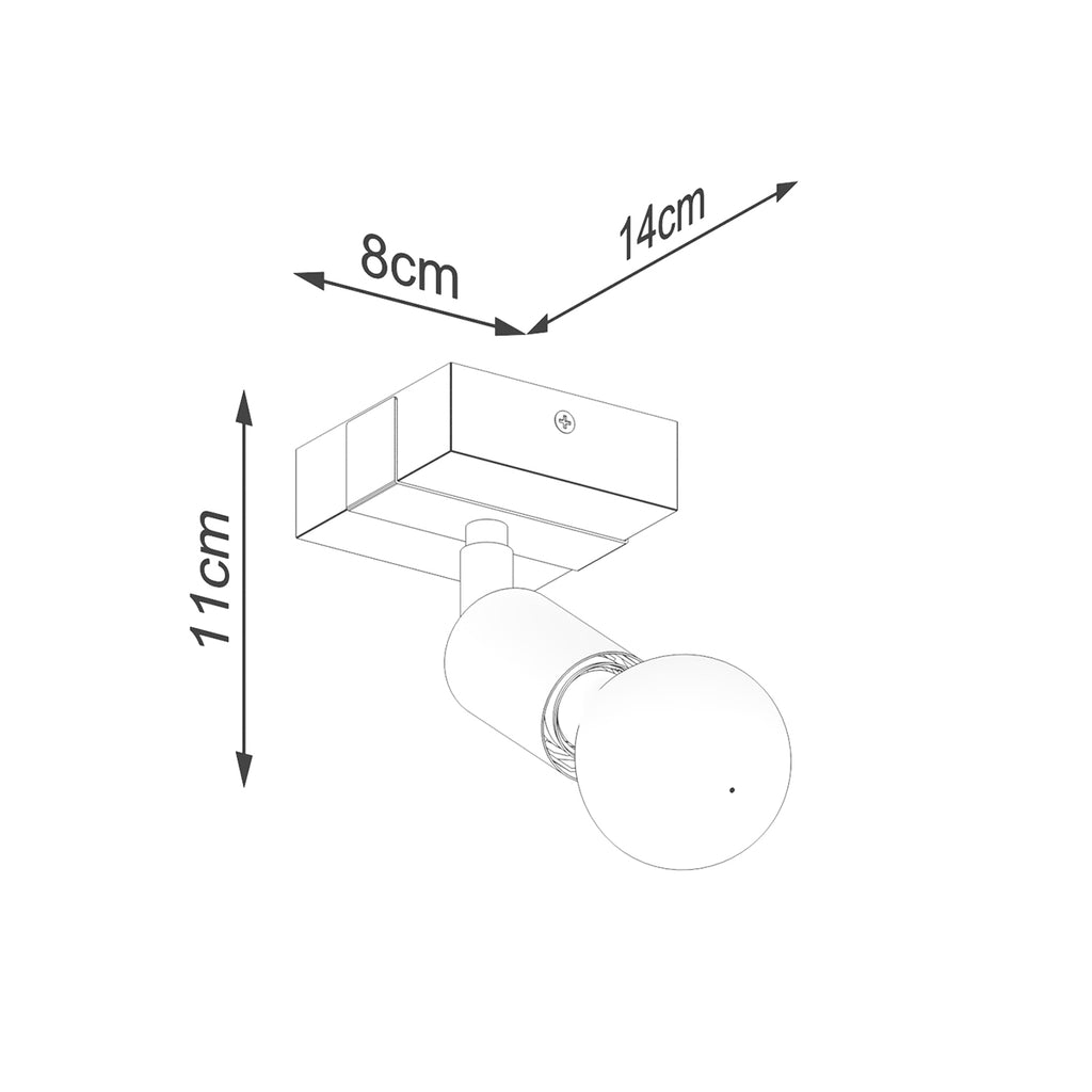Wandleuchte ZUCA schwarz Sollux Lighting