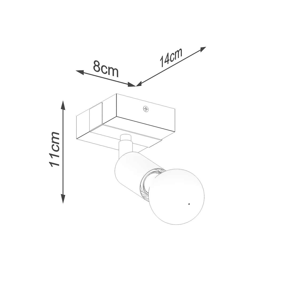 Wandleuchte ZUCA schwarz Sollux Lighting
