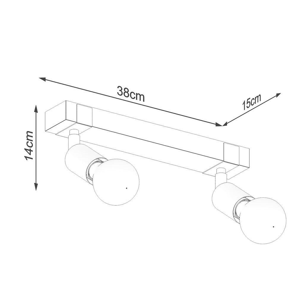 Deckenleuchte - Spot - Strahler ZUCA 2 schwarz Sollux Lighting