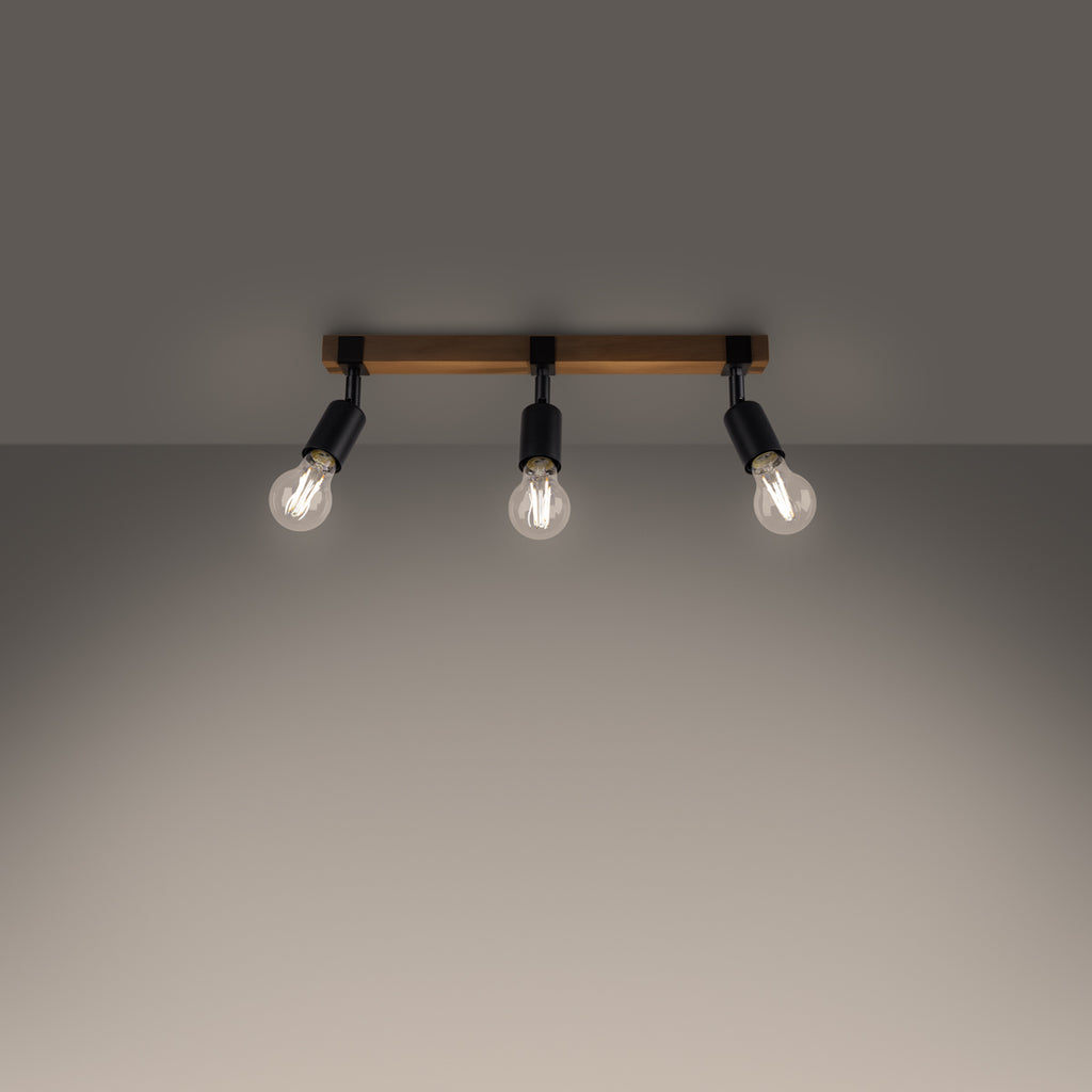 Deckenleuchte - Spot - Strahler ZUCA 3 schwarz Sollux Lighting