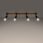Deckenleuchte - Spot - Strahler ZUCA 4 schwarz Sollux Lighting