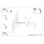 Wandleuchte ELBA Schwarz Sollux Lighting