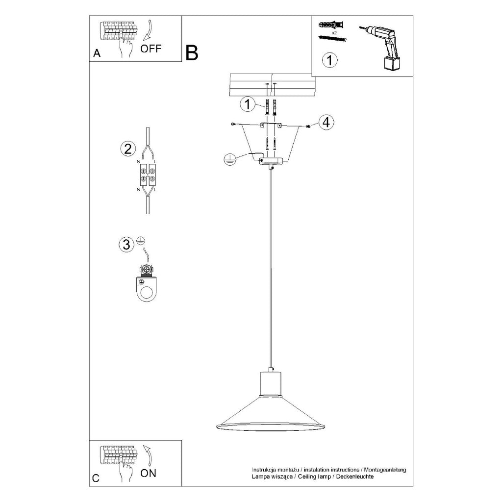 Pendelleuchte JAGA Weiß Sollux Lighting