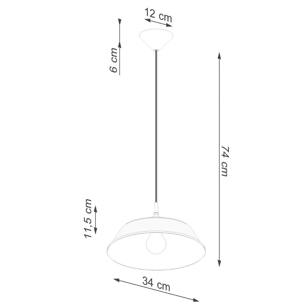 Pendelleuchte FRIKA Weiß Sollux Lighting
