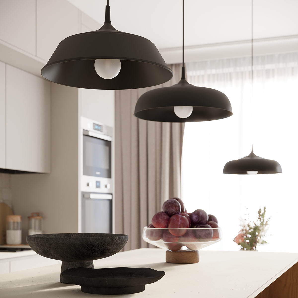 Pendelleuchte GINA Schwarz Sollux Lighting