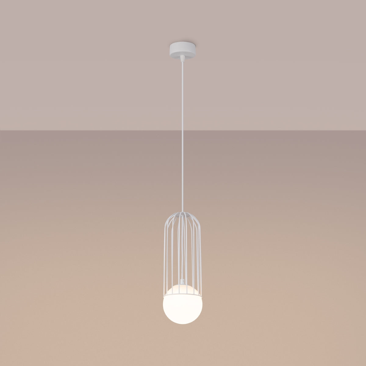 Pendelleuchte BRINA 1 Weiß Sollux Lighting