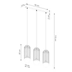 Pendelleuchte BRINA 3L Weiß Sollux Lighting