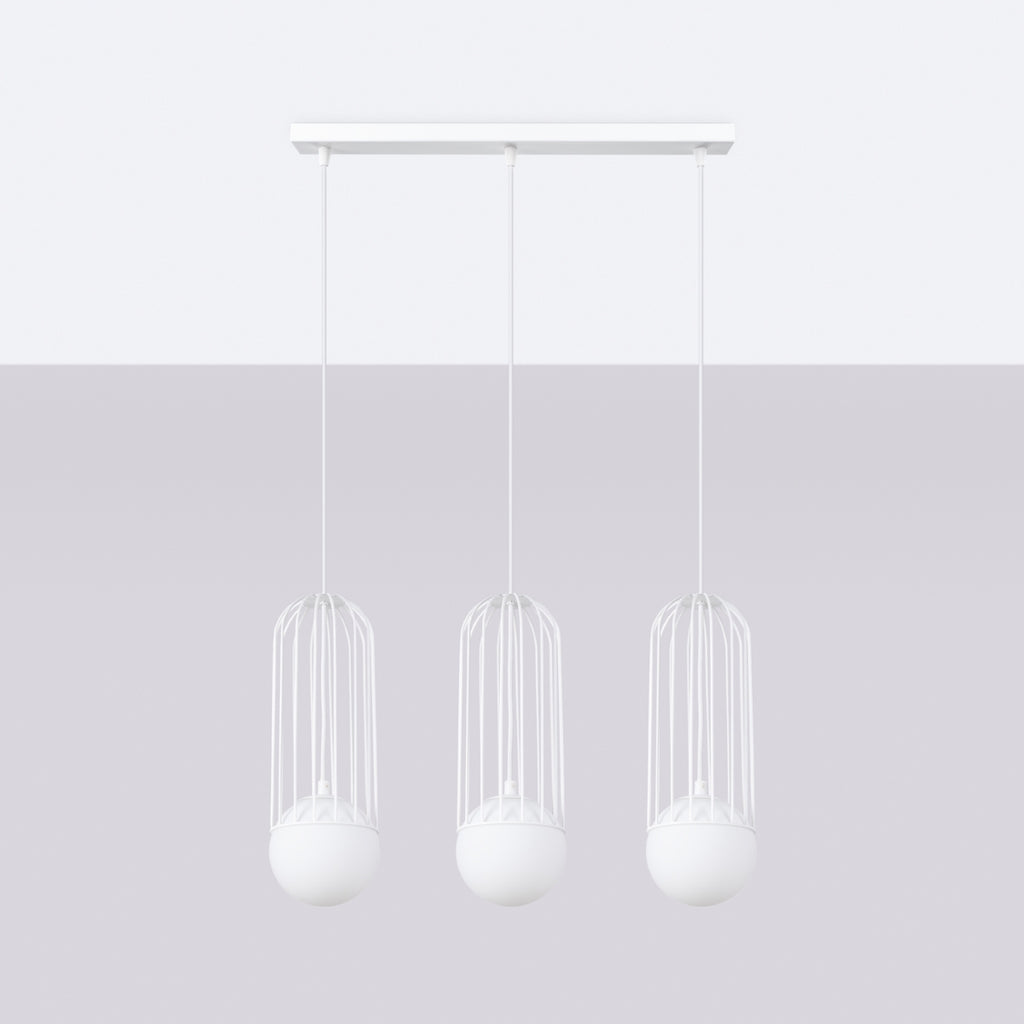 Pendelleuchte BRINA 3L Weiß Sollux Lighting