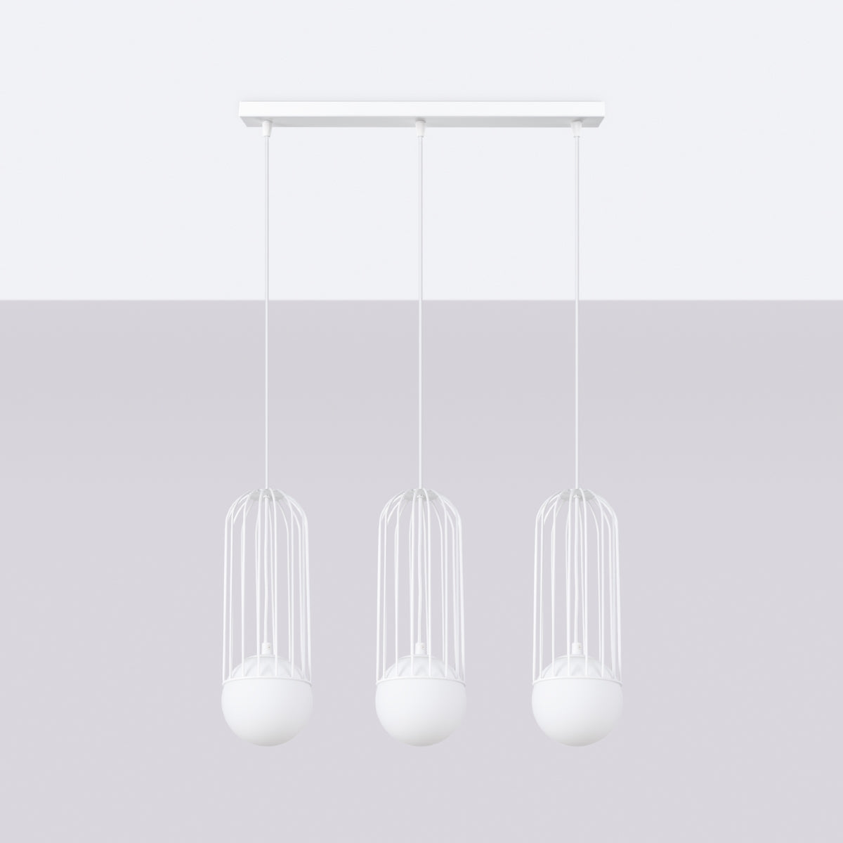Pendelleuchte BRINA 3L Weiß Sollux Lighting