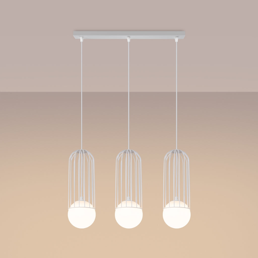 Pendelleuchte BRINA 3L Weiß Sollux Lighting