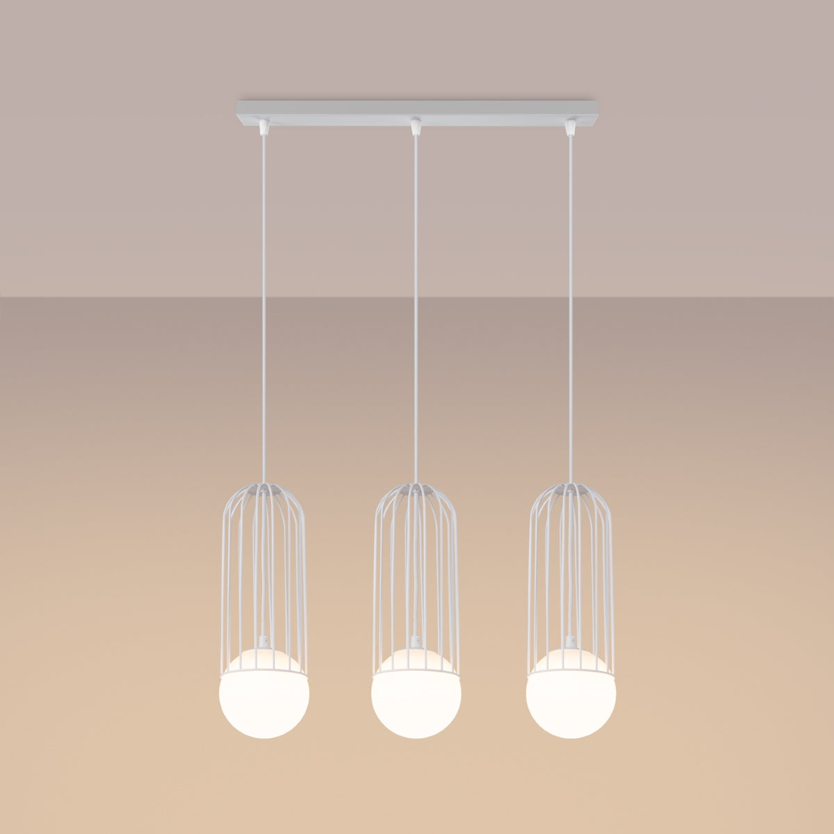Pendelleuchte BRINA 3L Weiß Sollux Lighting