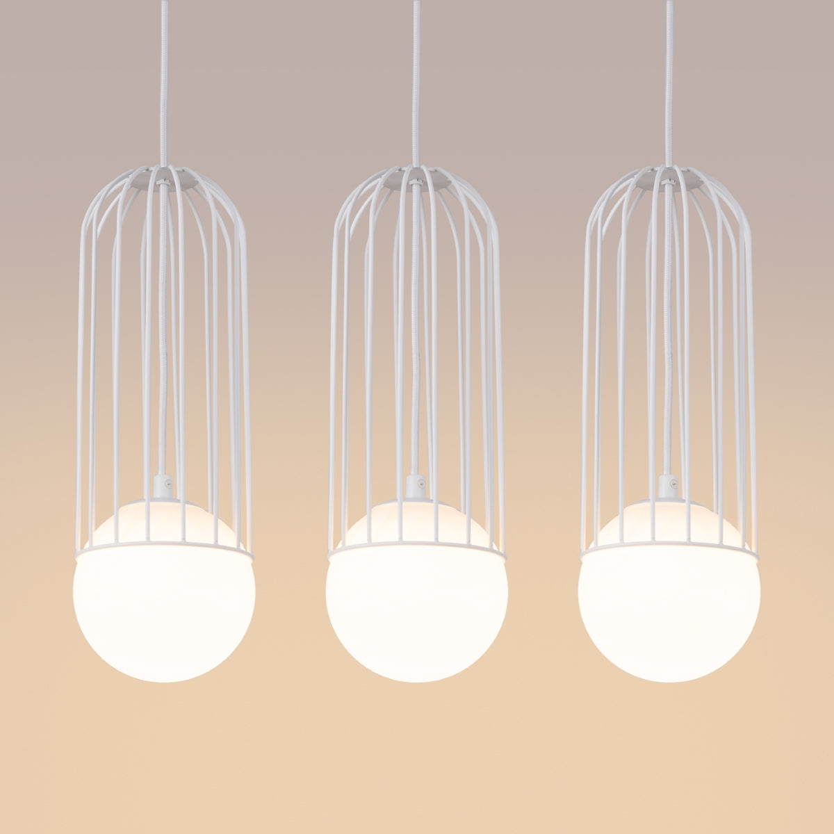 Pendelleuchte BRINA 3L Weiß Sollux Lighting