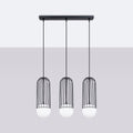 Pendelleuchte BRINA 3L Schwarz Sollux Lighting