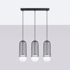 Pendelleuchte BRINA 3L Schwarz Sollux Lighting
