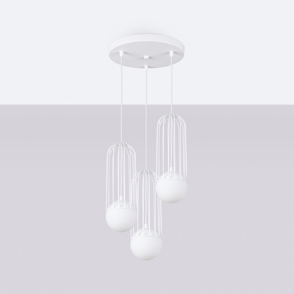 Pendelleuchte BRINA 3P Weiß Sollux Lighting