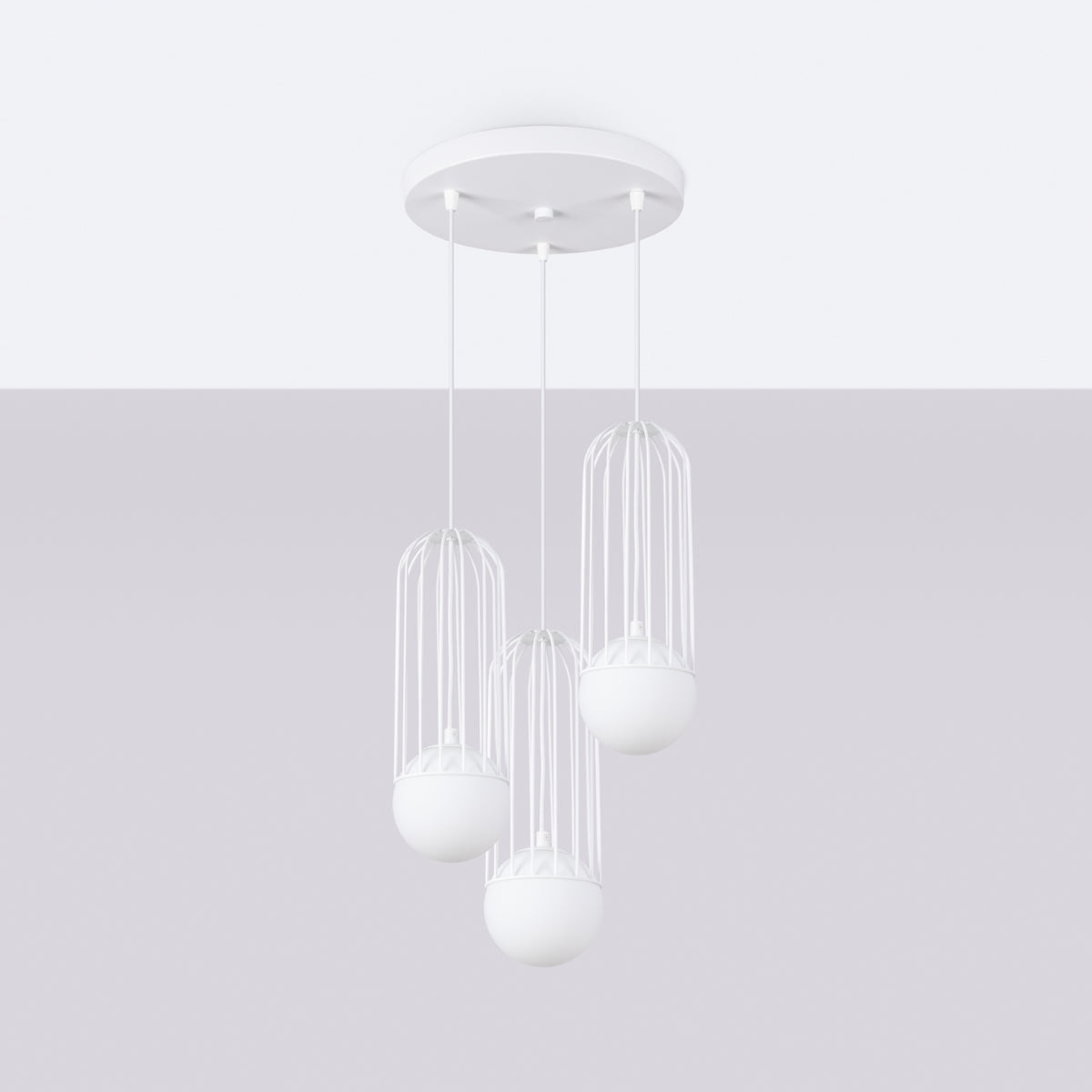 Pendelleuchte BRINA 3P Weiß Sollux Lighting