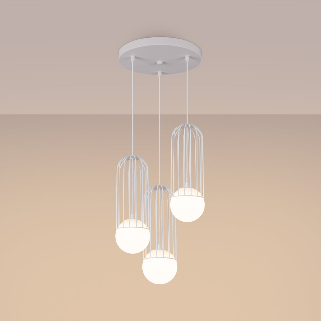Pendelleuchte BRINA 3P Weiß Sollux Lighting