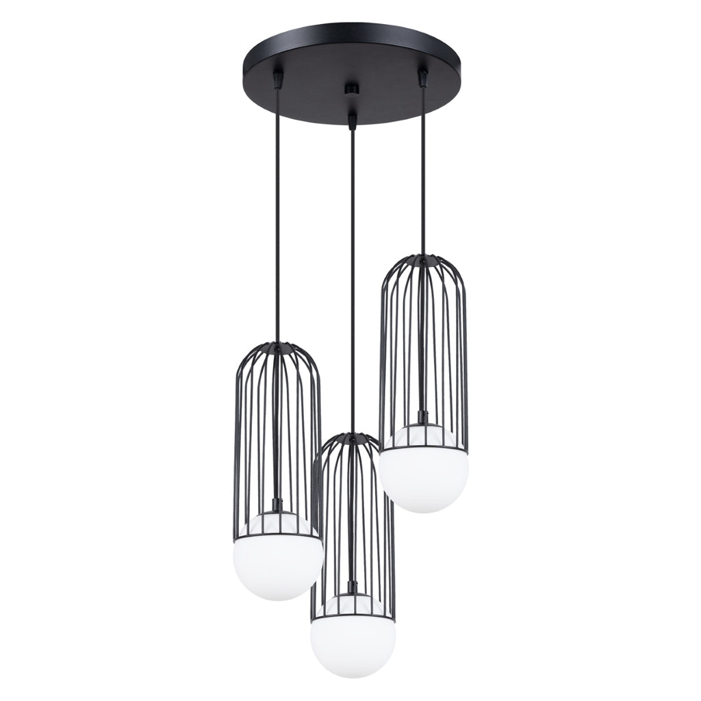 Pendelleuchte BRINA 3P Schwarz Sollux Lighting